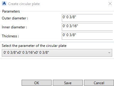 Create Circular Plate - Advance Steel