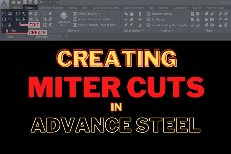 Creating Miter Cuts in Advance Steel