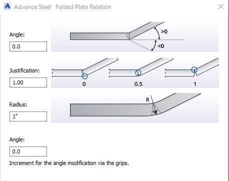 Folded Flate Without Position Adjustment - dialog box