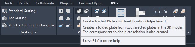 Folded Flate Without Position Adjustment in Advance Steel