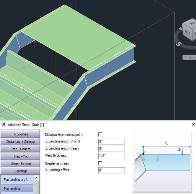 Create Last Tread N - Stairs in Advance Steel