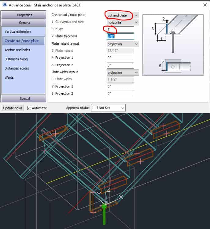 Cut and Plate with 1 foot cut size