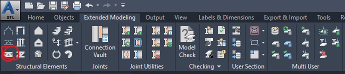 Extended Modeling Tab - Joists in Advance Steel