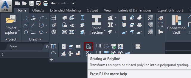 Grating At Polyline