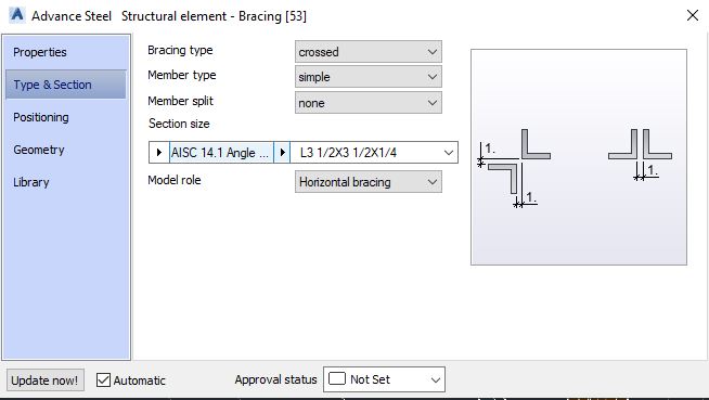 Horizontal Bracing - Advance Steel