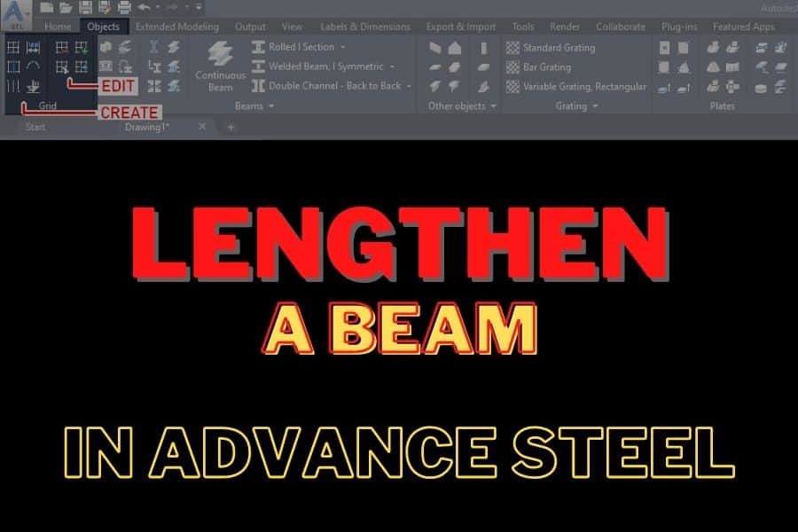 Lengthen A Beam In Advance Steel
