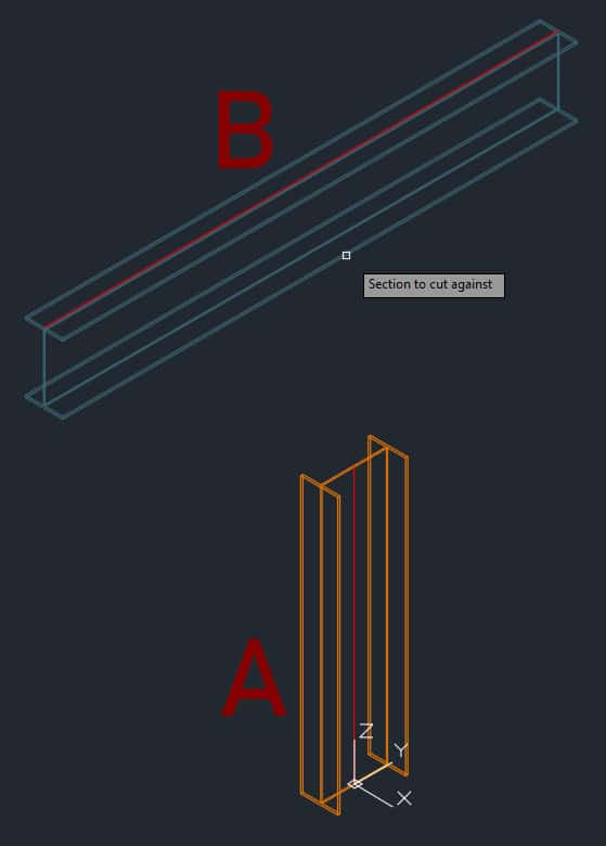 Select Section To Cut Against