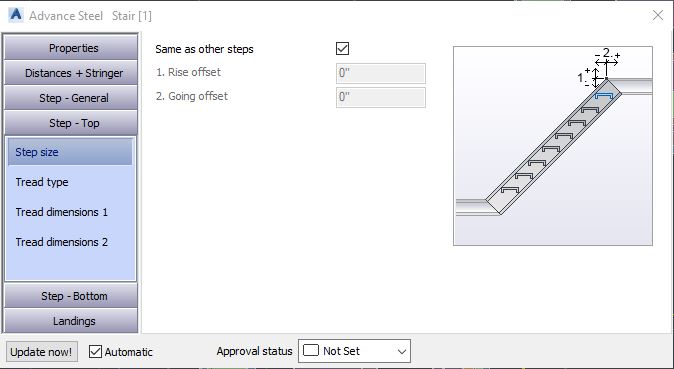 Step Top Step Bottom - Stairs - Advance Steel