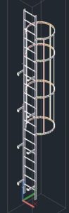 Cage Ladder in Advance Steel