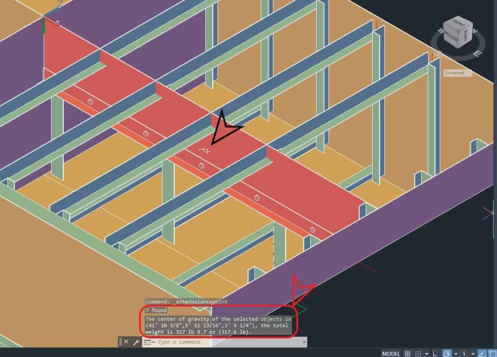 Finding Center Of Gravity And Weight Of The Assembly In Advance Steel