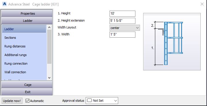 Ladder - Ladder - Advance Steel