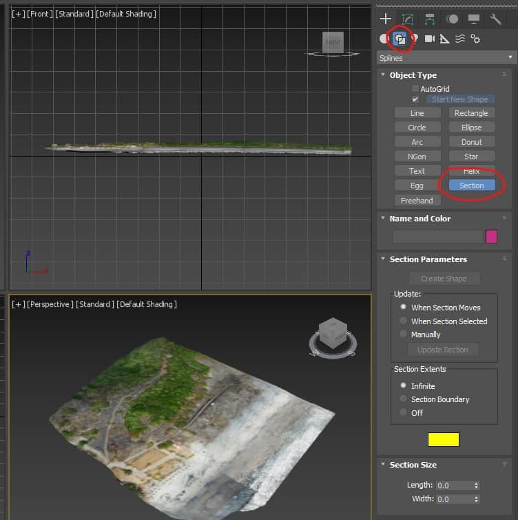 Start Section Tool in 3ds Max