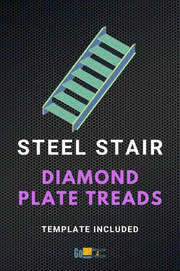 Diamond Plate Steel Stair - Advance Steel Template -