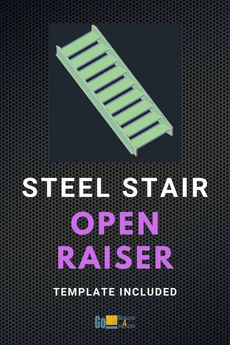 open raiser steel stair in Advance Steel