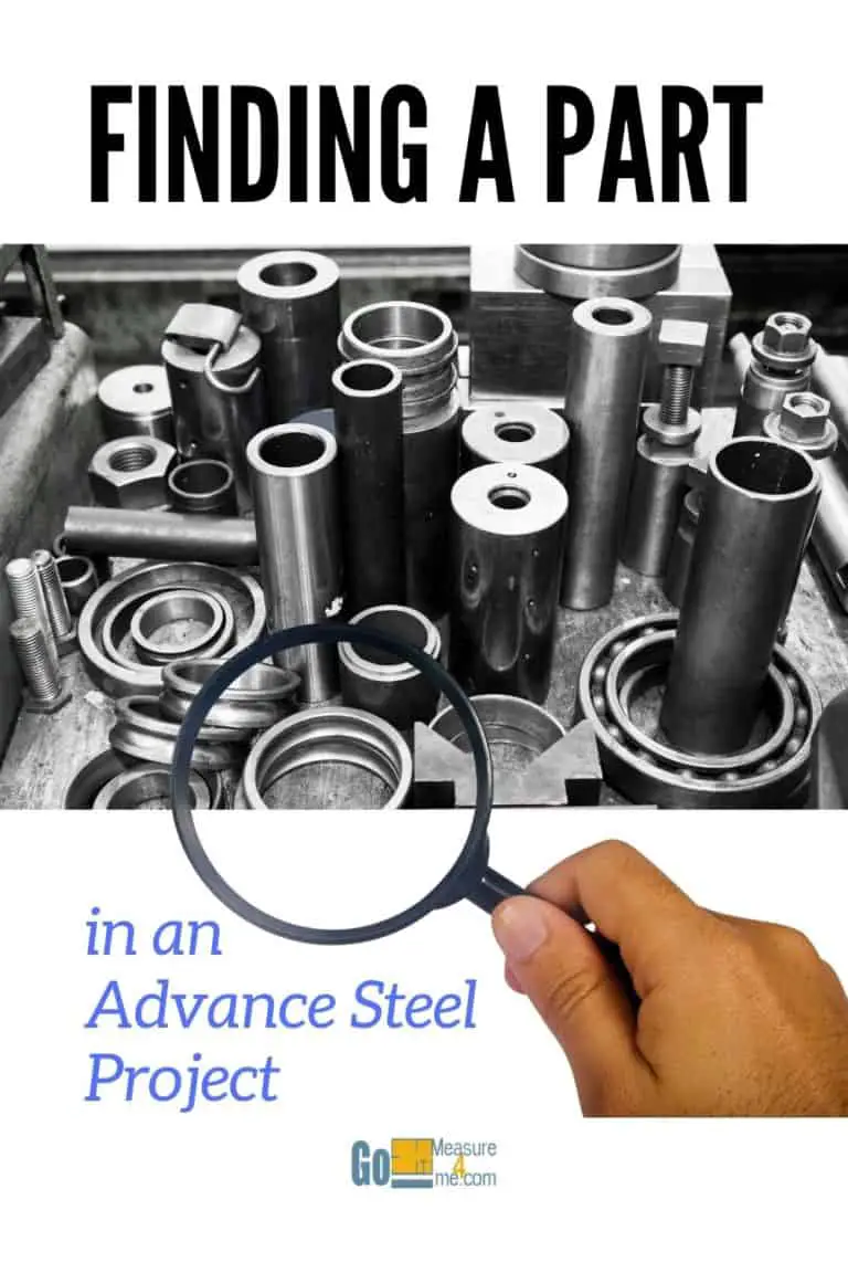 Finding a Part in an Advance Steel Project