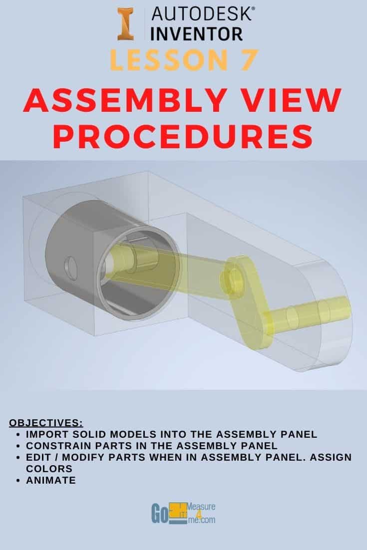 Autodesk Inventor Lesson 7 – Assembly View Procedures – Go Measure 4 Me ...