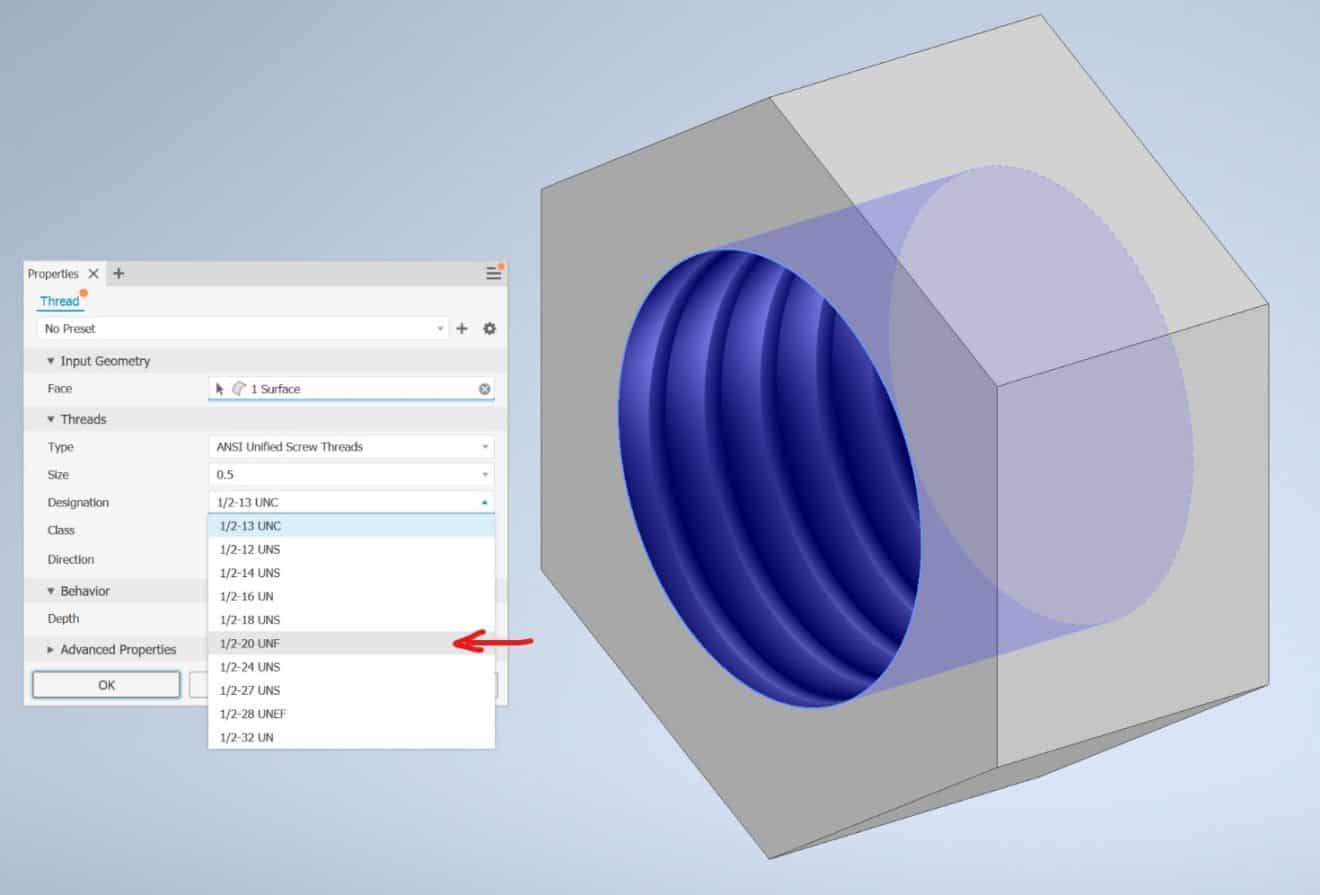 Autodesk Inventor Lesson 10 – Introduction to Creating Threads – Go ...